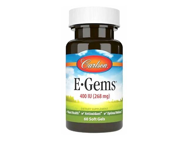 Витамин E Carlson Labs E-Gems 400 IU 60 Soft Gels