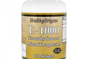 Витамин E Healthy Origins Vitamin E-1000 IU 120 Softgels