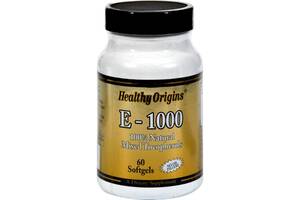 Витамин E Healthy Origins Vitamin E 1000 IU 60 Softgels