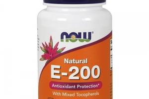 Витамин E NOW Foods Vitamin E-200 with Mixed Tocopherols 100 Softgels