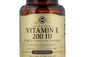 Витамин E Solgar Natural Vitamin E 200 IU Pure d-Alpha Tocopherol 100 Softgels