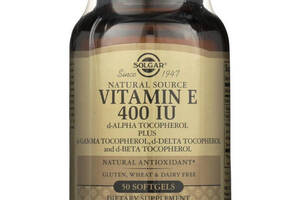 Витамин E Solgar Vitamin E 400 IU Mixed Tocopherols 50 Softgels