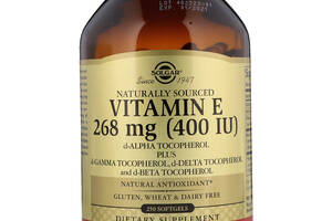 Витамин Е Vitamin E Solgar натуральный 268 мг (400 МЕ) 250 гелевых капсул