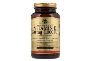 Витамин Е Vitamin E Solgar натуральный 670 мг (1000 МЕ) 100 вегетарианских гелевых капсул