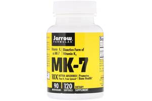 Витамин K Jarrow Formulas MK-7 Vitamin K2 as MK-7 90 mcg 120 Softgels