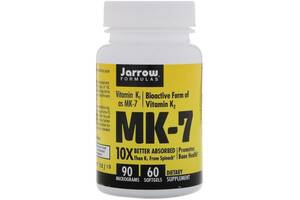 Витамин K Jarrow Formulas MK-7 Vitamin K2 as MK-7 90 mcg 60 Softgels