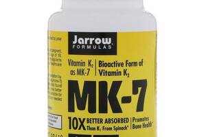 Витамин K Jarrow Formulas MK-7 Vitamin K2 as MK-7 90 mcg 60 Softgels