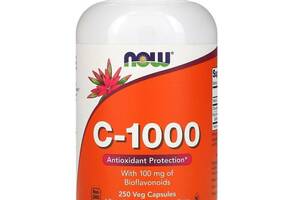 Витамин Now Foods C-1000 с 100 мг биофлавоноидов With 100 mg of Bioflavonoids 250 вегетарианских капсул