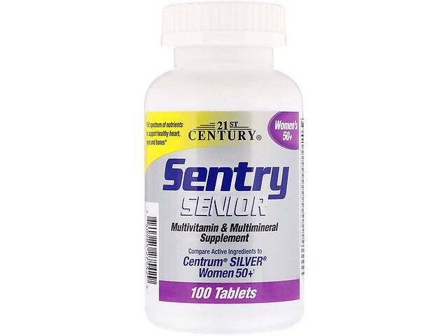 Витаминно-минеральный комплекс 21st Century Sentry Senior, Multivitamin & Multimineral Supplement, Women's 50+ 100 Tabs