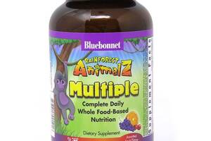 Витаминно-минеральный комплекс Bluebonnet Nutrition Rainforest Animalz, Multiple Complete Daily 180 Chewables Fruit...