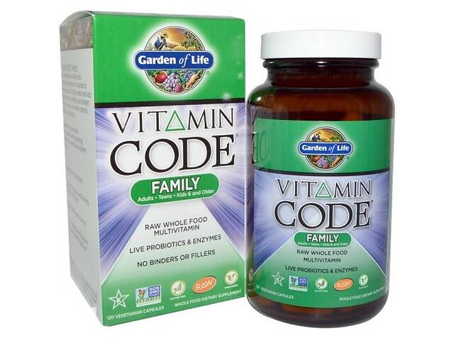 Витаминно-минеральный комплекс Garden of Life Vitamin Code Family 120 Veg Caps GOL-11370