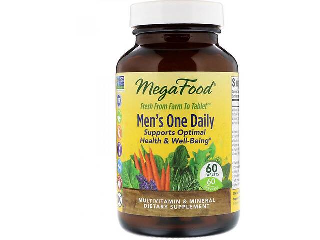 Витаминно-минеральный комплекс MegaFood Men's One Daily Iron Free 60 Tabs