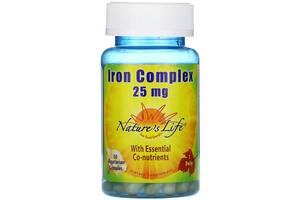 Витаминно-минеральный комплекс Nature's Life Iron Complex 25 mg 50 Veg Caps NLI-00226