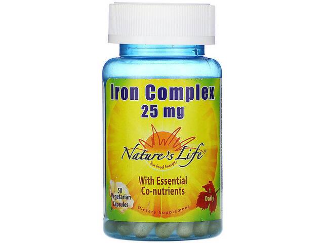 Витаминно-минеральный комплекс Nature's Life Iron Complex 25 mg 50 Veg Caps NLI-00226