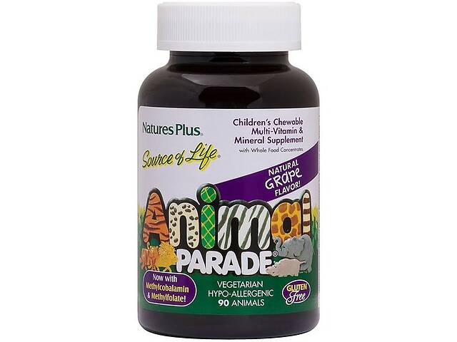 Витаминно-минеральный комплекс Nature's Plus Animal Parade 90 Chewable Tabs Grape Flavor NTP29984