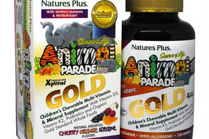 Витаминно-минеральный комплекс Nature's Plus Animal Parade Gold 120 Chewables Cherry, Orange, Grape flavors