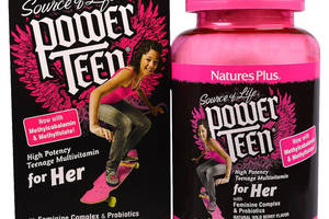 Витаминно-минеральный комплекс Nature's Plus Power Teen for her 60 Chewable Tabs Wild berry flavor