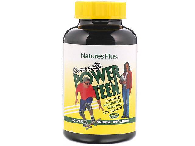 Витаминно-минеральный комплекс Nature's Plus Source of Life Power Teen 180 Tabs NTP29992