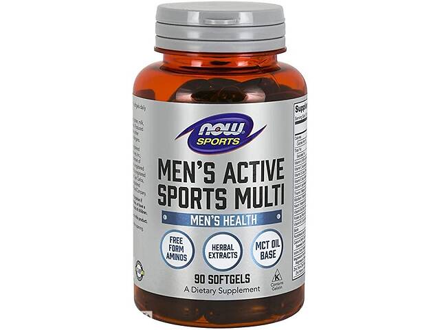 Витаминно-минеральный комплекс NOW Foods Men's Active Sports Multi 90 Softgels