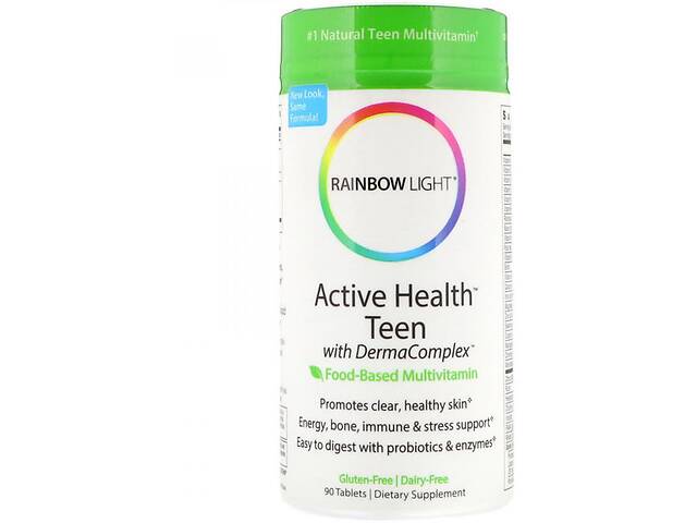 Витаминно-минеральный комплекс Rainbow Light Active Health Teen Food-Based Multivitamin 90 Tabs