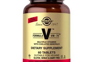 Витаминно-минеральный комплекс Solgar Formula V VM-75 Multiple Vitamins with Chelated Minerals 60 Veg Tabs