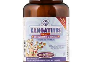 Витаминно-минеральный комплекс Solgar Kangavites, Complete Multivitamin & Mineral Children's Formula 120 Chewable Tab...