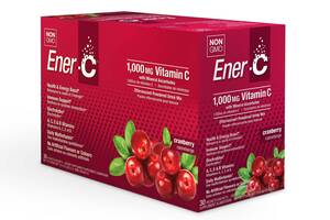 Витаминный напиток Ener-C для повышения иммунитета вкус клюквы Vitamin C 30 пакетиков (EC07)