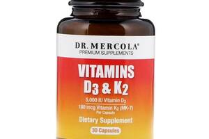 Витамины D3 и K2 Vitamins D3 & K2 Dr. Mercola 30 капсул