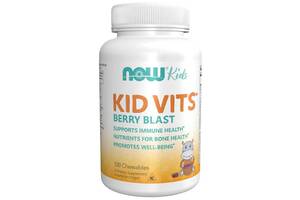 Витамины для детей Berry Blast (Kid Vits) Now Foods 120 жевательных таблеток