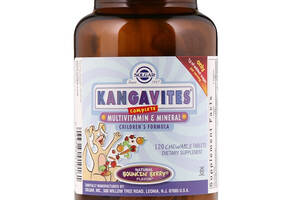 Витамины для детей Kangavites Multivitamin & Mineral Childrens Formula Solgar кангавитс ягоды 120 таблеток