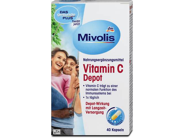 Витамины Mivolis Vitamin C Depot Kapseln, 40 капсул