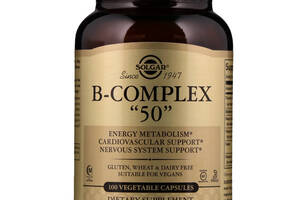 Витамины Solgar B-Complex 50 100 гелевых капсул (SOL01121)