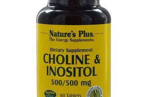 Инозитол Nature's Plus NTP2134 Choline & Inositol 500/500 mg 60 Tabs