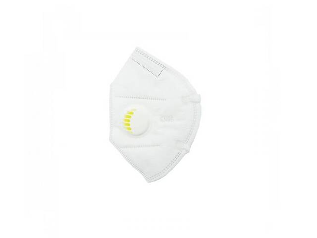 Защитная маска для лица KN 95 с угольным фильтром 1 шт Белая (SKL0450)