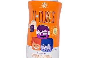 Жевательный Витамин С для детей U-Cubes Children's Vitamin C Gummies Solgar 90таб Клубника-апельсин (36313151)