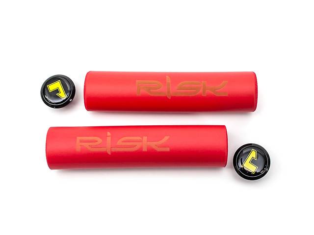 Грипсы гелевые L130mm красный RISK Silica Gel