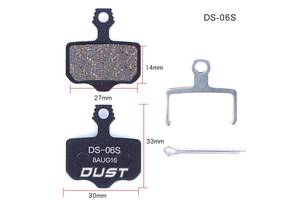 Колодки гальмiвнi полуметал DUST DS-06S Пiдходить пiд дисковi гальма AVID ELIXI/R/CR Mag /E1/E3/E5/E7/E9/XO/XX