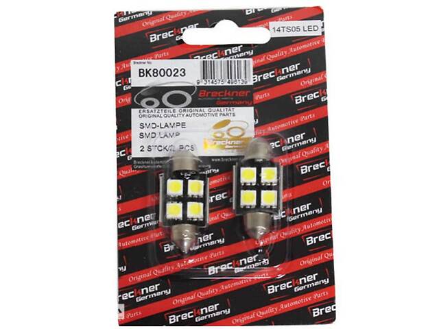 BK80023 BRECKNER Автолампа 12V 36mm - 4 SMD