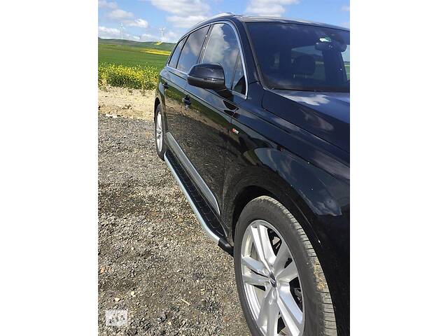 Боковые пороги Fullmond (2 шт., алюминий) для Audi Q7 2015↗ гг.