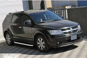 Боковые пороги Fullmond (2 шт., алюминий) для Dodge Journey 2008↗ гг.