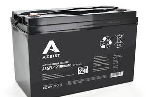 Аккумулятор AZBIST Super GEL ASGEL-121000M8, Black Case, 12V 100.0Ah ( 329 x 172 x 215 ), 31kg Q1/36