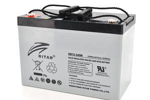 Аккумуляторная батарея AGM RITAR HR12340W, Gray Case, 12V 90.0Ah ( 307 х 169 х 210 (215 ) 29.00kg Q1/48