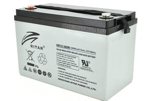 Аккумуляторная батарея AGM RITAR HR12380W, Gray Case, 12V 100.0Ah ( 328 х 172 х 215 (220 )) 30.50kg Q1/36