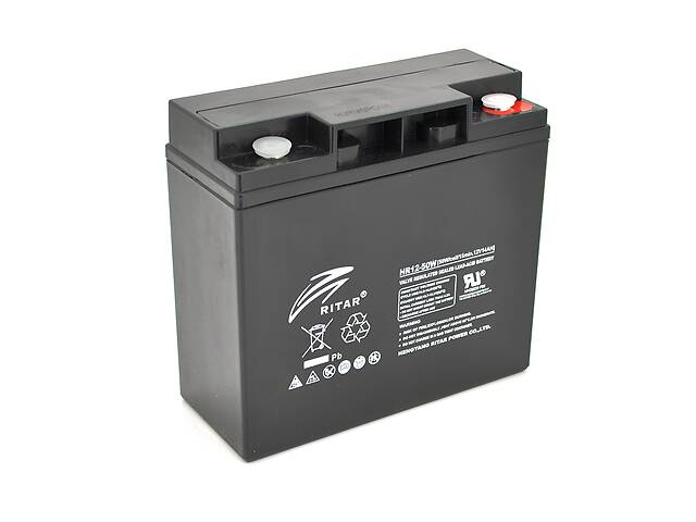 Аккумуляторная батарея AGM RITAR HR1250W, Black Case, 12V 14.0Ah ( 181 х 77 х 167 ) 4.30kg Q4