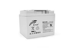 Аккумуляторная батарея AGM RITAR RA12-40, Gray Case, 12V 40.0Ah ( 198 x166 x 169 ) Q1