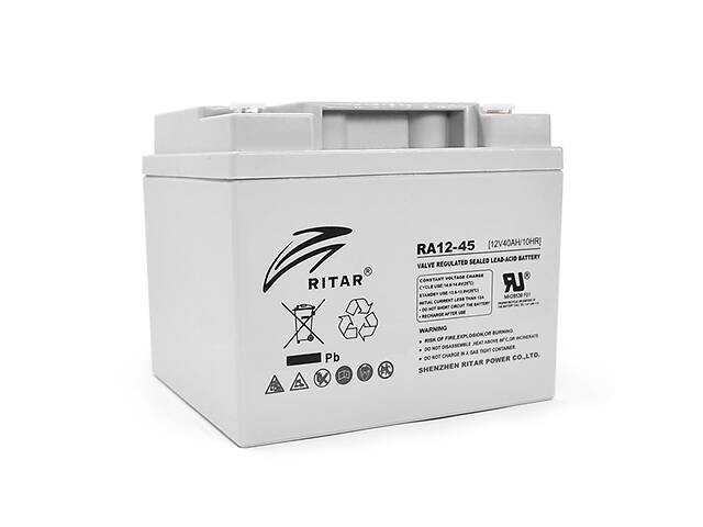 Аккумуляторная батарея AGM RITAR RA12-45, Gray Case, 12V 45.0Ah (198 x 166 x169 ) Q1