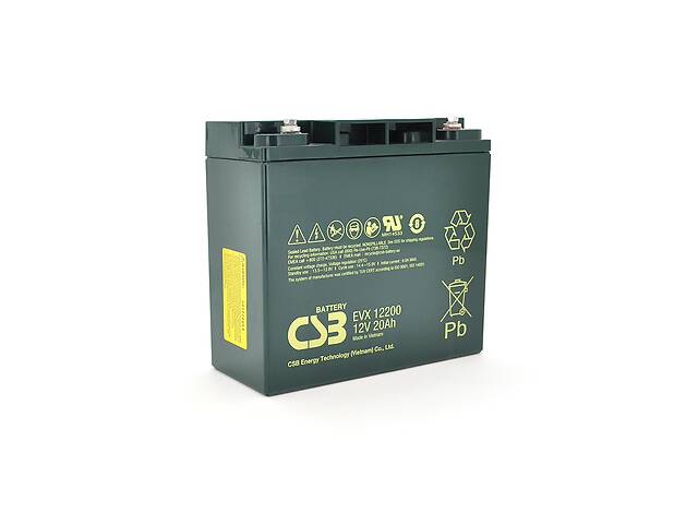 Аккумуляторная батарея CSB EVX12200, 12V 20Ah (181х77х167 мм), Q4/192