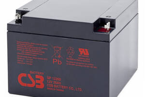 Аккумуляторная батарея CSB GP12260, 12V 26Ah (166 х175 х125 мм),8.5 kg Q2/72 (ВЬЕТНАМ)