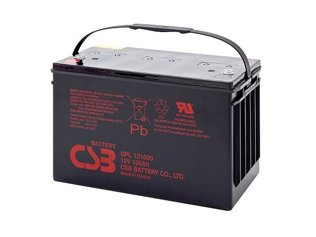 Аккумуляторная батарея CSB GPL121000, 12V 100Ah (343х168х215 (220) Q1/20 (ТАЙВАНЬ)