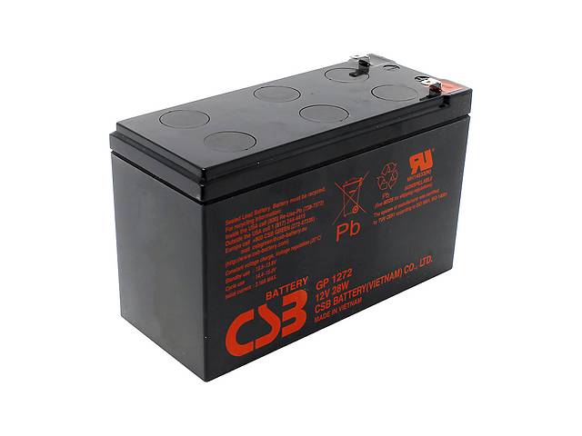 Аккумуляторная батарея CSB GPL1272F2, 12V 7,2Ah (151х65х100мм) 2,63кг Q10